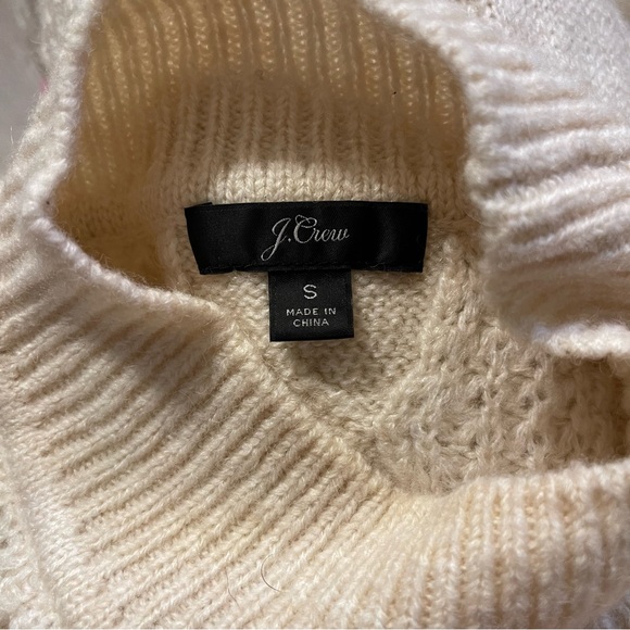 J.Crew cable knit mock neck sweater small - Picture 7 of 8